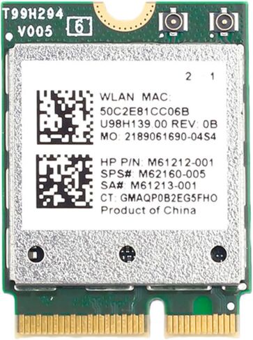 بطاقة شبكة لاسلكية Tangxi QCNFA765 WiFi6 2400Mbps BT5.2 M.2، محول واي فاي عالي السرعة 4G 5G ثنائي النطاق لـ Winos 10/11 in Saudi Arabia