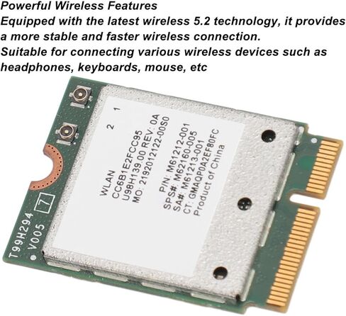 بطاقة شبكة لاسلكية Tangxi QCNFA765 WiFi6 2400Mbps BT5.2 M.2، محول واي فاي عالي السرعة 4G 5G ثنائي النطاق لـ Winos 10/11 in Saudi Arabia