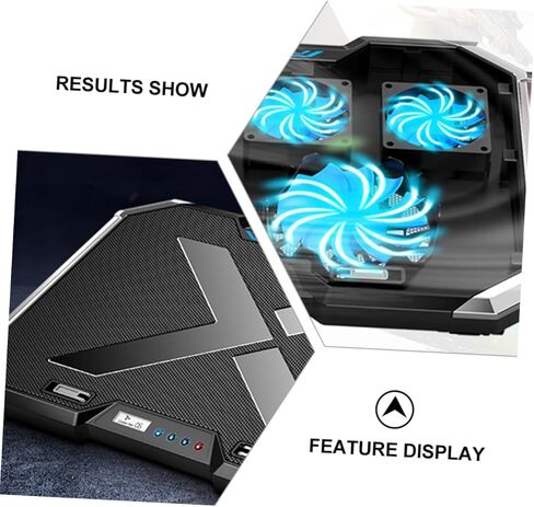 وسادة تبريد للكمبيوتر المحمول Angoily RGB قابلة للتعديل، مروحة هادئة للارتفاع لأجهزة الكمبيوتر المحمولة المخصصة للألعاب، تصميم لتبريد الهواء والألعاب المحسنة in Kuwait