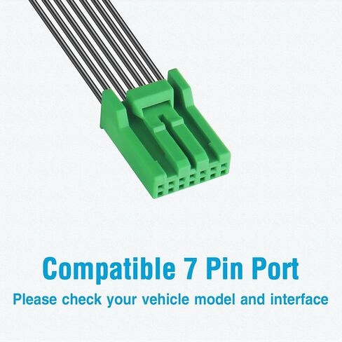 محول سلك طاقة كاشف الرادار، (7Pin Type-A) متوافق مع Honda CRV، Civic، Accord، Acura مع مرآة الرؤية الخلفية ذات التعتيم التلقائي، كابل شاحن كاشف الرادار RJ11 DC3.5، USB مخفي مدمج in Saudi Arabia