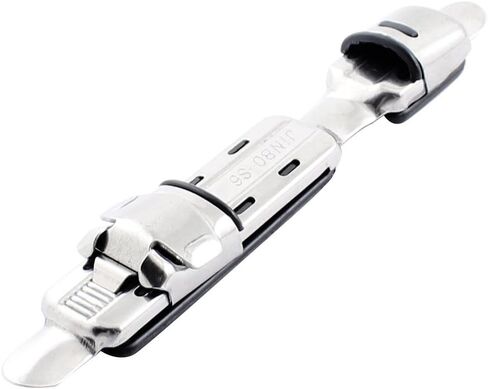 uxcell Fishing Rod Pole Fixing Adjustable Geared Reel Seat Silver Tone Black in Kuwait
