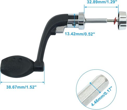 1pcs Fishing Reel Rotary Knob Power Handle Black Fishing Spinning Reel Handle for Fishing Handle, Fishing Reel Replacement Parts in Kuwait