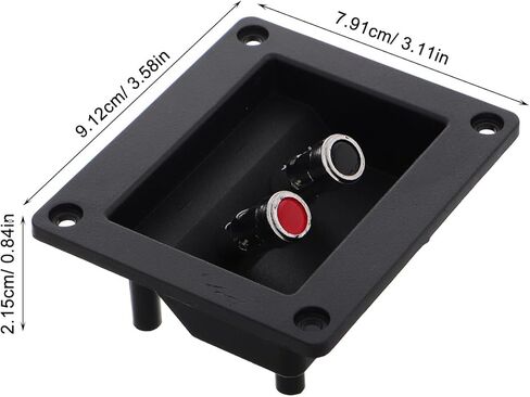 5 قطع من لوحة طرفية صندوق مكبر الصوت 2-Way Binding Post Plate لمضخم صوت السيارة موصل صوت كوب سلك توصيل طرفي لمكبر الصوت DIY المسارح المنزلية 3.6 × 3.1 × 0.9 بوصة in Kuwait