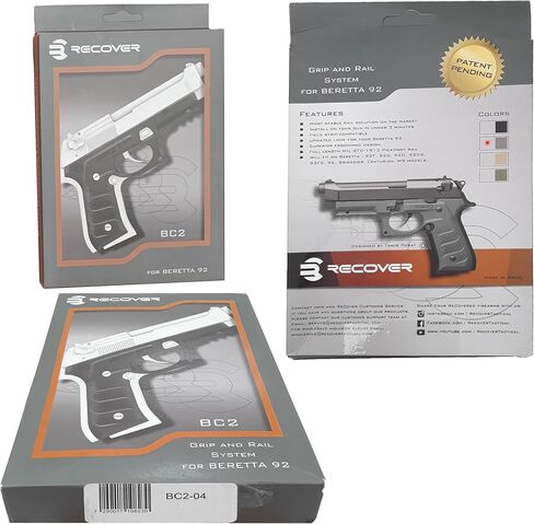 Recover Tactical BC2 Grip and Rail System for The Beretta 92FS M9 Series of Pistols Beretta 92 Grips in Saudi Arabia