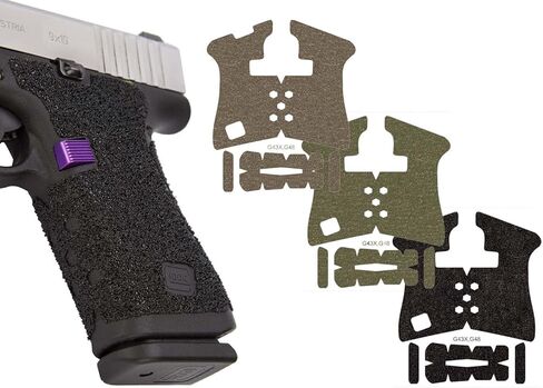 شريط لاصق NDZ Performance Pro لـ Glock 43X & 48 - غلاف لاصق محبب حول المقبض - صنع في الولايات المتحدة الأمريكية - متوفر باللون الأسود، FDE، ODG in Kuwait