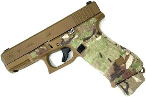 Handleitgrips Gun Grip Tape Compatible with Glock 19x/ Glock 19x MOS/Glock 45/ Glock 45 MOS/ - Multicam Edge Series Pistol Grip Tape, Gun Skins, Veteran Owned, Made in USA in Saudi Arabia
