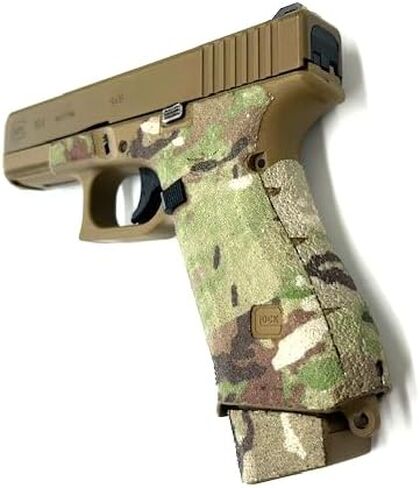 Handleitgrips Gun Grip Tape Compatible with Glock 19x/ Glock 19x MOS/Glock 45/ Glock 45 MOS/ - Multicam Edge Series Pistol Grip Tape, Gun Skins, Veteran Owned, Made in USA in Saudi Arabia