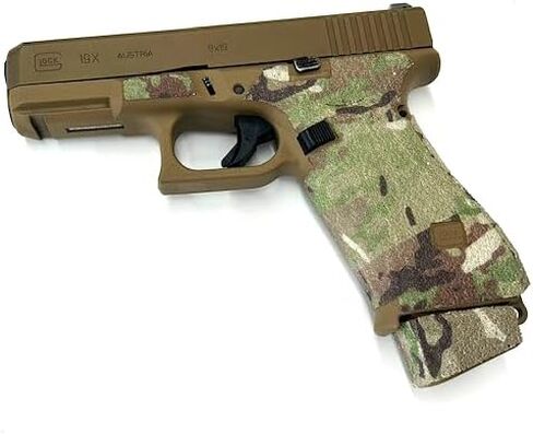 Handleitgrips Gun Grip Tape Compatible with Glock 19x/ Glock 19x MOS/Glock 45/ Glock 45 MOS/ - Multicam Edge Series Pistol Grip Tape, Gun Skins, Veteran Owned, Made in USA in Saudi Arabia