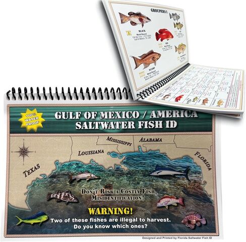 Gulf of Mexico | Gulf of America Saltwater Fish Identification Chart w/Rules, Regulations, Limits, & Sizes. 150 + Fish & Shark Photographs; Texas, Mississippi, Alabama, Louisiana Fishing ID Guide in Saudi Arabia