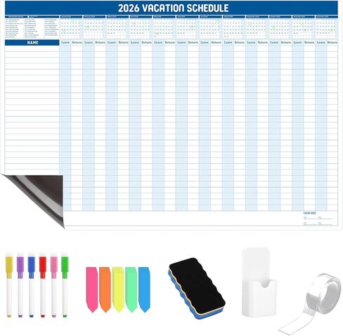 Lincia Large Magnetic Project Planning Management Vision Board 24" x 36" Reusable Office Whiteboard Make Ready Board Property Management Wall Project Planner for Managers Entrepreneurs in Saudi Arabia
