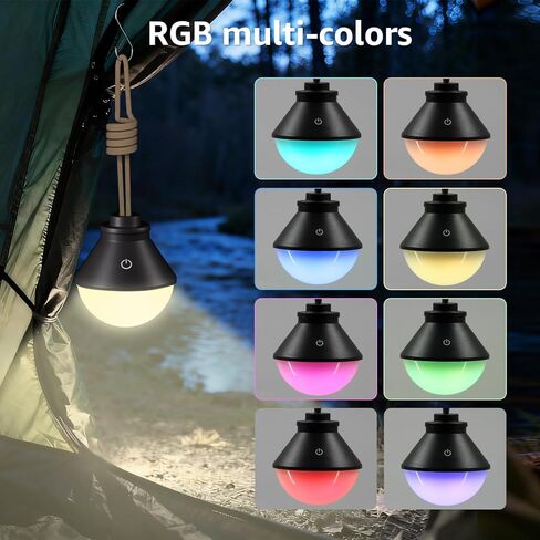 2-حزمة فانوس تخييم LED قابل لإعادة الشحن 5000 مللي أمبير في الساعة مع ضوء خيمة معلق مغناطيسي وبطارية مقاومة للماء 600 لومن، USB لاسلكي محمول قابل للتعتيم لانقطاع التيار الكهربائي ومعدات الصيد والبقاء في الهواء الطلق in Kuwait