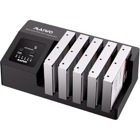 MAIWO USB 3.0 to SATA I/II/III Hard Drive Cloner Docking Station for 2.5 3.5 Inch SATA HDD SSD, 5 Bay External Hard Drive Duplicator Reader with UASP, 120TB Capacity, Tool Free in Saudi Arabia
