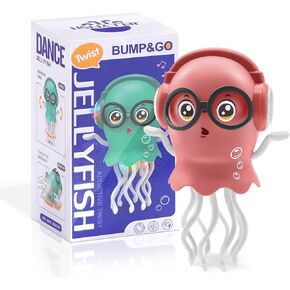 Dancing Octopus Toy مع قضيب الصيد ، ألعاب وقت البطن للأطفال - USB قابلة لإعادة الشحن مع التهرب من العقبة الذكية ، لعبة رقص الموسيقية الكهربائية ، هدية تفاعلية للبنين والبنات (أخضر) in Saudi Arabia
