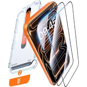 واقي شاشة DIMONCOAT TOP 9H+ زجاجي لهاتف iPhone 17 Pro Max [سهل التركيب بسحب واحد] [حماية عسكرية 10X] واقي شاشة من الزجاج المقسى 17 Pro Max 6.9 بوصة، صديق للحافظة، عبوتان in Kuwait
