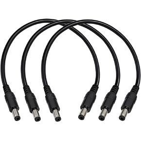 3.3FT 5.5mmx2.1mm DC كابل الطاقة 3 حزم، 18AWG ذكر إلى ذكر تمديد الحبل، 12V / 24V موصل الطاقة في حالات الطوارئ DC5521، لكاميرا CCTV، الألواح الشمسية المحمولة in Kuwait