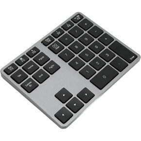 Wireless Number Pad, Aluminium Alloy 35 Key Scissor Switch Numeric Keypad with Type C Charging for OS X Laptops and Tablets in Saudi Arabia