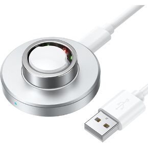 Compatible with O-ra Ring Gen 3 Charger - Size 10, Fast and Safe Charging Dock with USB-C Cable, Silicone Anti-Slip Base Design, Essential for O-ra Ring Gen 3 Users (Silver) in Kuwait