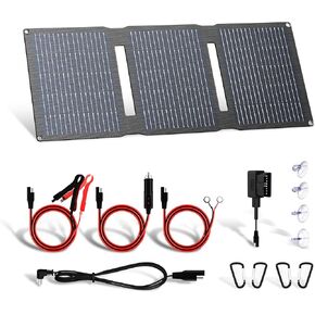 FlexSolar 100W Portable Solar Panel - 24% High Efficiency, IP67 Waterproof, QC3.0 USB-A/USB-C/DC Output for Small Power Station, Camping, RV & Emergency in Kuwait