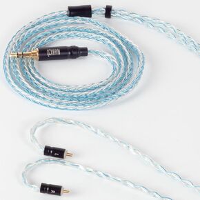 8 Core Braided Headphone Upgrade Cable, Headphone Replacement Cable, Silver-Plated Copper Upgrade Cable for KZ ZS10 Pro ZSX ZSN Pro AS16 CCA CA4 A10(Silver Blue, C PIN 3.5MM) in Saudi Arabia