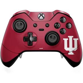 ملصق Skinit المخصص للألعاب متوافق مع وحدة تحكم Xbox One Elite - تصميم شعار جامعة إنديانا IU المرخص رسميًا in Kuwait