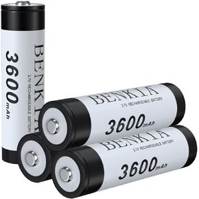 18650 بطارية قابلة للشحن 3600 مللي أمبير زر علوي 8 حزمة 3.7 فولت بطاريات ليثيوم أيون للمصابيح الأمامية in Kuwait