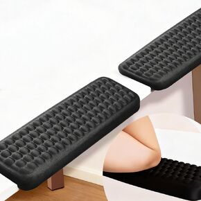 Memory Foam Desk Arm Rest, L-Shaped Elbow Pads with Non-Slip Base, 2-Piece Ergonomic Wrist Rest, Black in Saudi Arabia