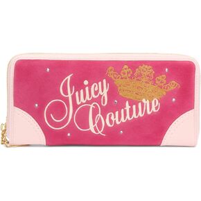 Juicy Couture Large Zip Around Wallet, Plum Berry Velvet in Saudi Arabia