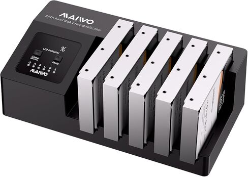 MAIWO USB 3.0 to SATA I/II/III Hard Drive Cloner Docking Station for 2.5 3.5 Inch SATA HDD SSD, 5 Bay External Hard Drive Duplicator Reader with UASP, 120TB Capacity, Tool Free in Saudi Arabia