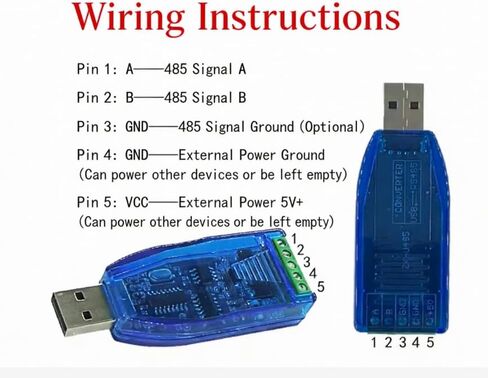 USB to RS485 Converter (CH340)– Industrial Grade Half-Duplex Adapter with TVS Protection, Driver Included for Windows 10/11, Linux, macOS – Ideal for PLC, SCADA, HMI Systems in Saudi Arabia