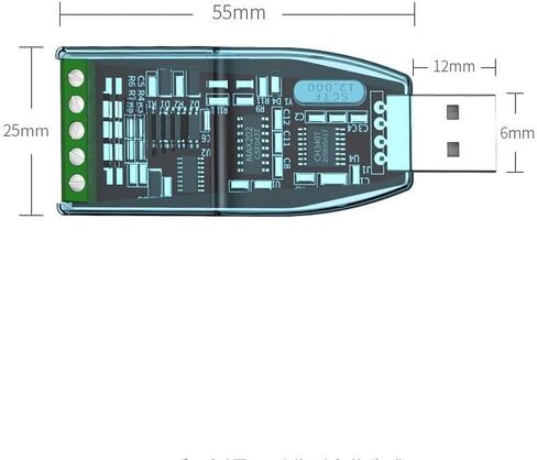 USB to RS485 Converter (CH340)– Industrial Grade Half-Duplex Adapter with TVS Protection, Driver Included for Windows 10/11, Linux, macOS – Ideal for PLC, SCADA, HMI Systems in Saudi Arabia