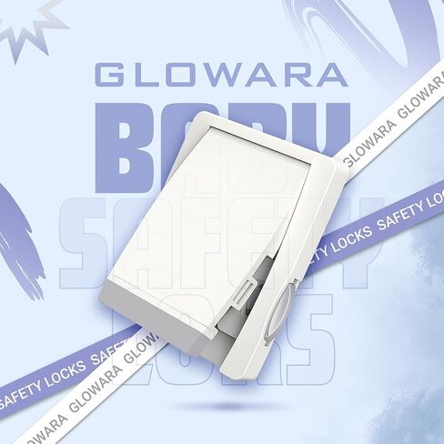 GLOWARA® 4 عبوات من قفل الباب المنزلق لسلامة الأطفال، قفل باب زجاجي منزلق للأبواب الزجاجية المنزلقة، والنوافذ المنزلقة، والخزانة المنزلقة، ولاصق 3M سهل التركيب مما يوفر حماية للأطفال in Saudi Arabia