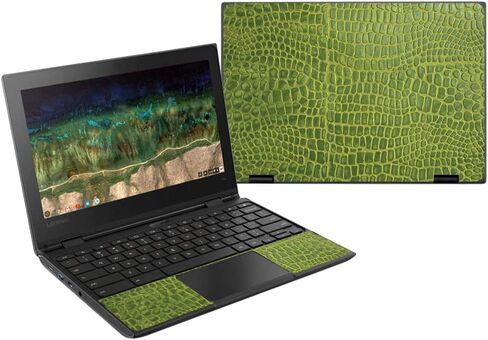 غلاف MightySkins متوافق مع Lenovo 500E Chromebook 11.6" (2018) - جلد التمساح | غطاء ملتف من الفينيل واقٍ ومتين وفريد ​​من نوعه | سهل التطبيق والإزالة وتغيير الأنماط | صنع في الولايات المتحدة الأمريكية in Kuwait
