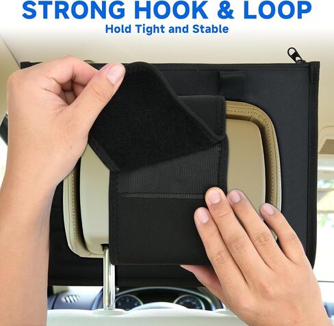 Homakover Universal Car Seat Back Organizer لحامل iPad والكمبيوتر اللوحي، منظم ملحقات السائق أو الركاب، حامل مسند الرأس للكمبيوتر اللوحي في المقعد الأمامي للمركبة، متوافق مع طاولات تصل إلى 13 بوصة in Saudi Arabia