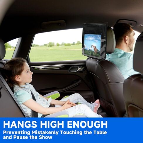 Homakover Universal Car Seat Back Organizer لحامل iPad والكمبيوتر اللوحي، منظم ملحقات السائق أو الركاب، حامل مسند الرأس للكمبيوتر اللوحي في المقعد الأمامي للمركبة، متوافق مع طاولات تصل إلى 13 بوصة in Saudi Arabia