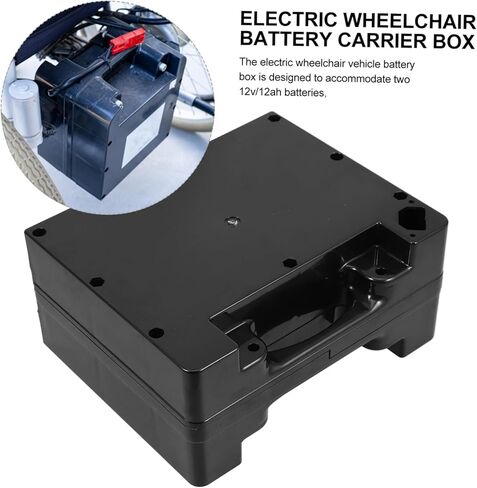GANAZONO Electric Wheelchair Battery Box 24V 12AH Capacity Waterproof Case for 12V 12AH Batteries Durable Organizer for Mobility Scooter Accessories in Saudi Arabia
