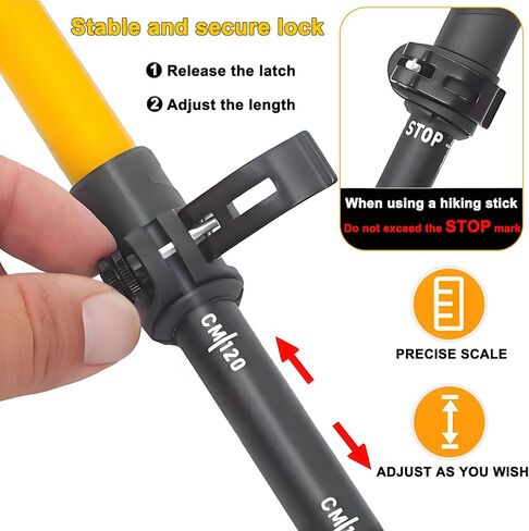Aluminum Collapsible Ultralight Travel Trekking Hiking Poles Djustable Height,Walking Sticks with Quick Lock System, Telescopic, Camping for Men and Women in Saudi Arabia