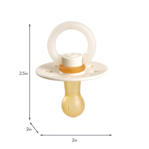 Itzy Ritzy Natural Rubber Pacifiers (Set of 2) – Baby Pacifiers with Cherry-Shaped Nipple & Large Air Holes for Added Safety; Set of 2 Glow in The Dark Binkies (Ages 6-18 Months) in Saudi Arabia
