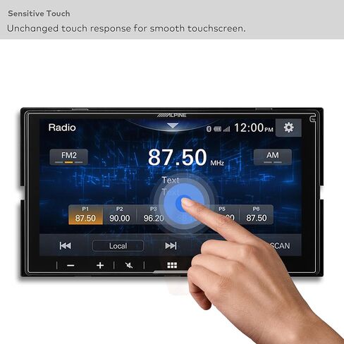 9H Tempered Glass Screen Protector Compatible with Alpine iLX-W670 & iLX-W770 Digital Multimedia Receiver 7 Inch Touchsreen Anti Scratch/Fingerprint (HD Clear) in Saudi Arabia