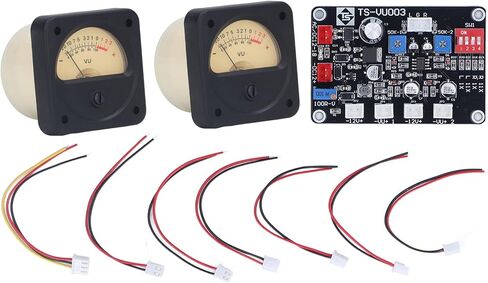 VU Meter Power Amplifier Portable DB Meter، إضاءة خلفية صفراء عالية الدقة كابلات لوحة القيادة لاستوديو التسجيل in Saudi Arabia