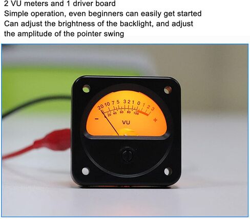 VU Meter Power Amplifier Portable DB Meter، إضاءة خلفية صفراء عالية الدقة كابلات لوحة القيادة لاستوديو التسجيل in Saudi Arabia