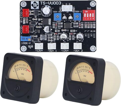 VU Meter Power Amplifier Portable DB Meter، إضاءة خلفية صفراء عالية الدقة كابلات لوحة القيادة لاستوديو التسجيل in Saudi Arabia