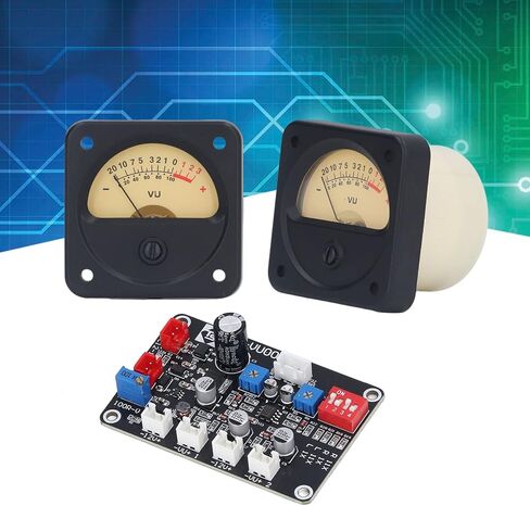 VU Meter Power Amplifier Portable DB Meter، إضاءة خلفية صفراء عالية الدقة كابلات لوحة القيادة لاستوديو التسجيل in Saudi Arabia