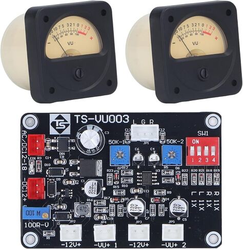 VU Meter Power Amplifier Portable DB Meter، إضاءة خلفية صفراء عالية الدقة كابلات لوحة القيادة لاستوديو التسجيل in Saudi Arabia