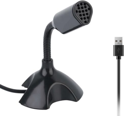 USB Computer Microphone Professional Network Chat Tool Plug and Play Suitable for Desktop and Laptop Computers (Black) in Saudi Arabia