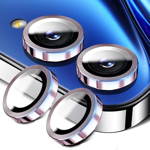 عبوتان من واقي عدسة الكاميرا Samsung Galaxy Z Flip 7، غطاء زجاجي مقوى بحلقة معدنية، حماية ضد الخدش، صديق للحافظة - وردي in Kuwait