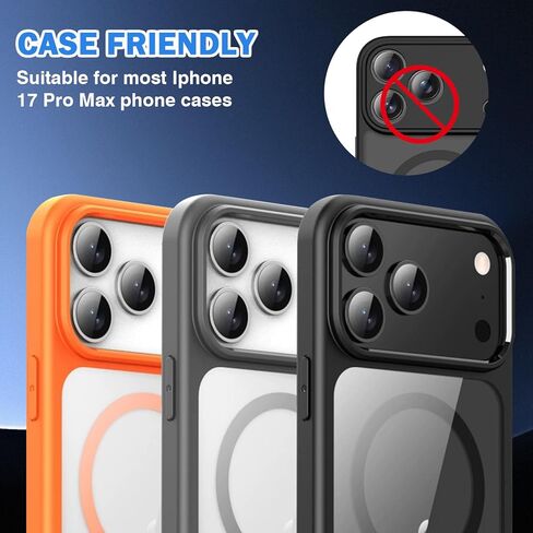 1 Pack Compatible for iPhone 17 Pro Max Camera Lens Protector Glitter, Bling Diamond Ring Anti-scratch 9H Tempered Lens Cover Easy Installation iPhone 17 Pro Max Lens Protector-Diamond Silver in Saudi Arabia