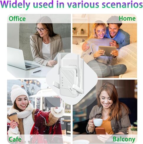 موسع إشارة واي فاي 2026، تغطية تصل إلى 15000 قدم مربع، معزز طويل المدى مع منفذ إيثرنت، إعداد سريع، متوافق مع المزيد من أجهزة الشبكة في المنزل in Kuwait