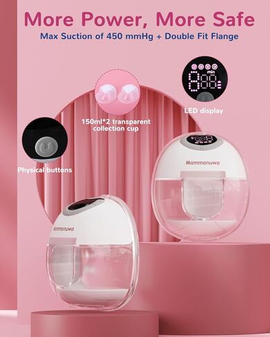 Electric Breast Pump - Lightweight, Portable, & Hands-Free with Baby Mouth Technology - BPA-Free, 4 Modes, 9 Levels - Elevate Your Breastfeeding Style with Mammanuwa S32 in Saudi Arabia