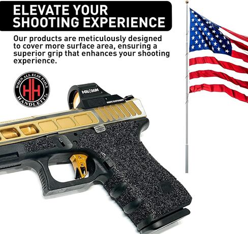 Handleitgrips Gun Grip Tape Compatible with Glock 19/23 Gen 3 - Black Edge Series Pistol Grip Tape, Easy Installation, Gun Skins, Veteran Owned in Saudi Arabia