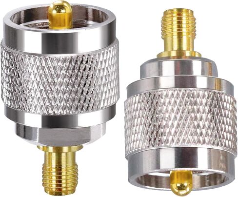 TUOLNK SMA to PL259 Adapter, 2pcs, Male to Female, Gold and Silver, Pure Copper and Nickel Plated, 50 Ohm, Low-Loss in Saudi Arabia